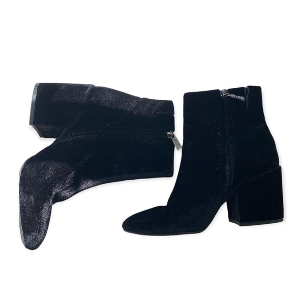 Black Velvet Kenneth Cole ankle boots size 7.5 - Picture 4 of 8